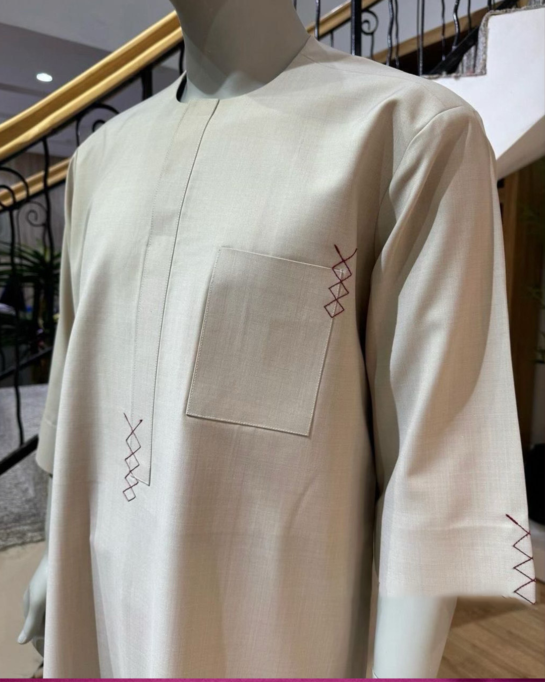 Off-white round necked top