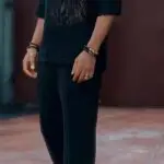 Laced elbow length sleeved