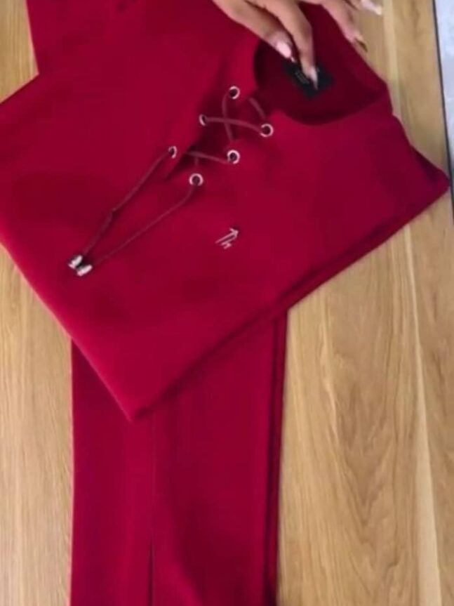 Wine Colour Crimson Top and loose fitted pants