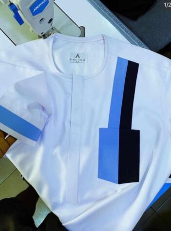Loose fitted white cotton