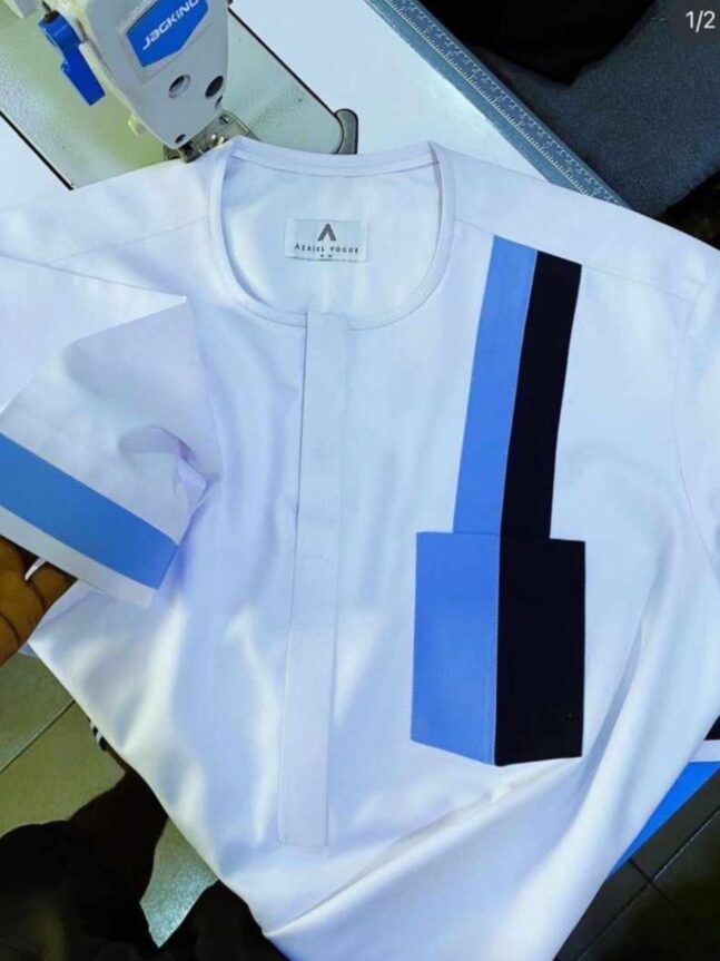 Loose fitted white cotton